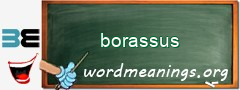 WordMeaning blackboard for borassus